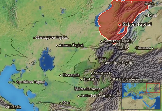 Map of Sakaia and its neighbours