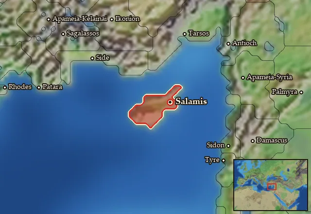 Map of Salamina and its neighbours