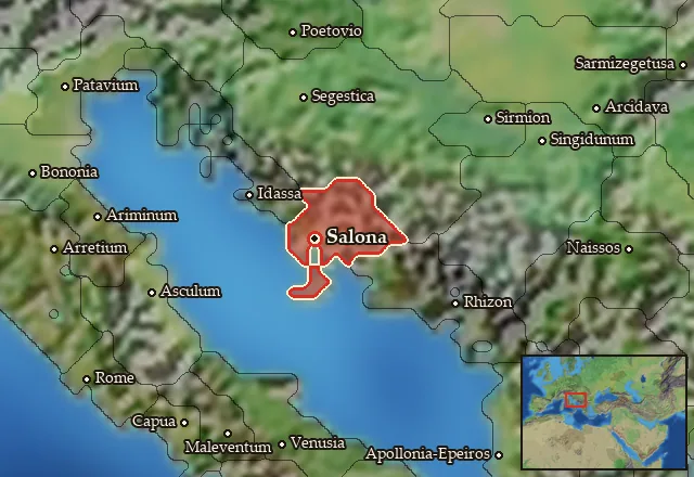 Map of Salonitis and its neighbours