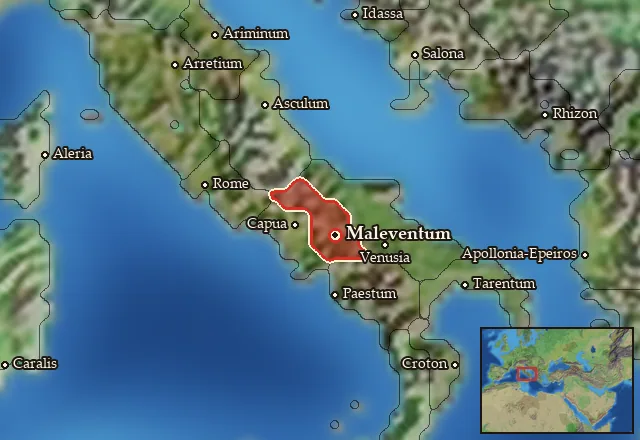 Map of Samnium and its neighbours