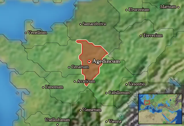 Map of Senonia and its neighbours