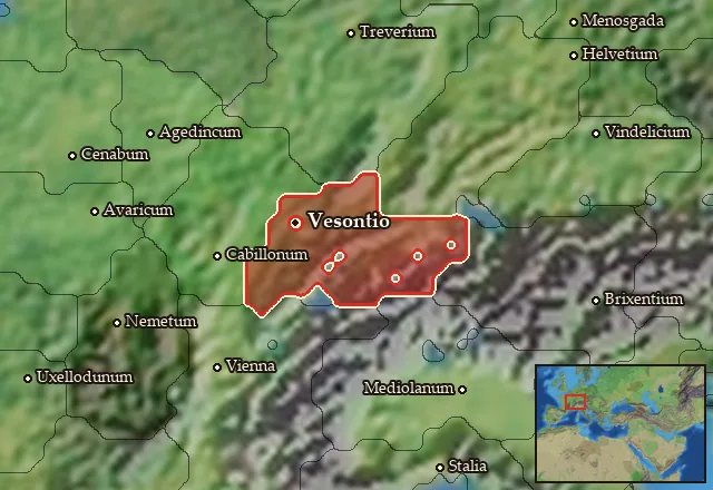 Map of Sequania and its neighbours