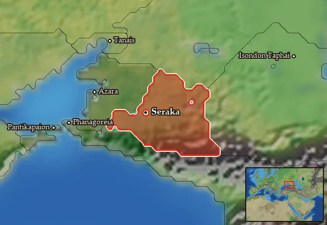 Map of Sirakene and its neighbours