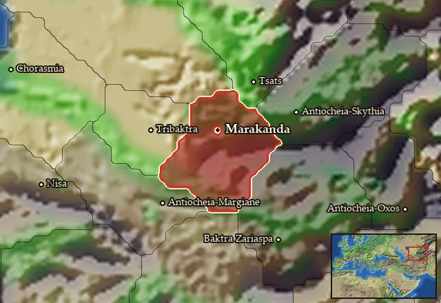 Map of Sogdiana and its neighbours