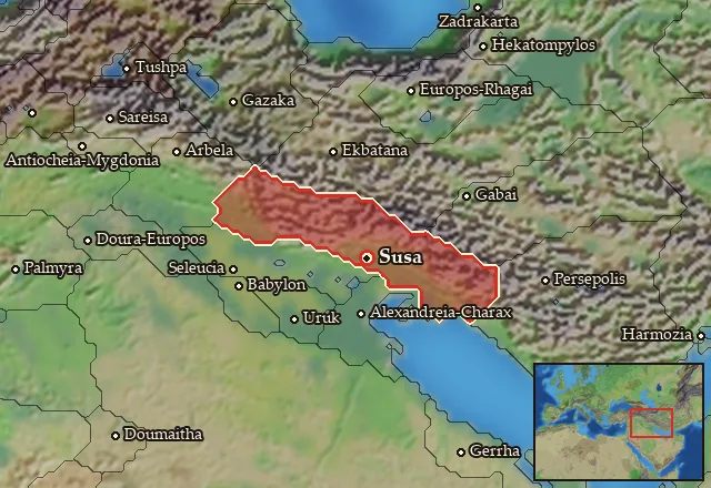 Map of Sousiane and its neighbours