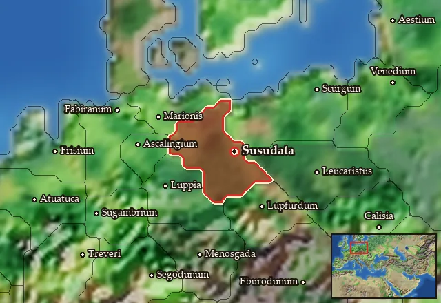 Map of Suebia and its neighbours