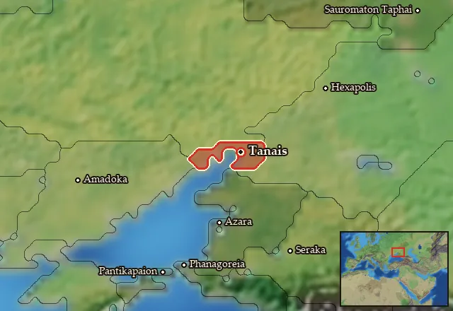 Map of Tanaitis and its neighbours