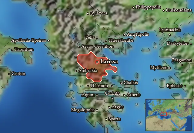 Map of Thessalia and its neighbours