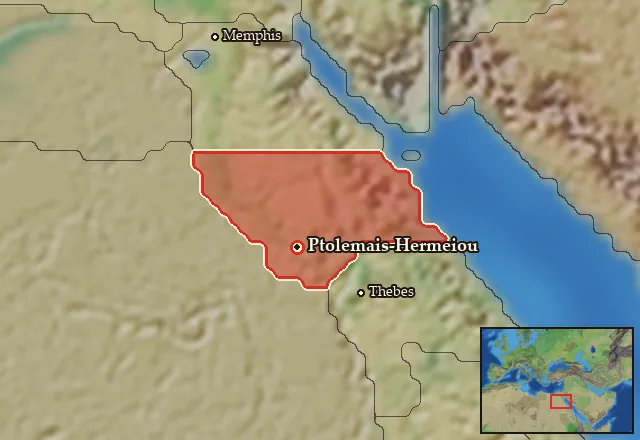 Map of Thinites Nomos and its neighbours