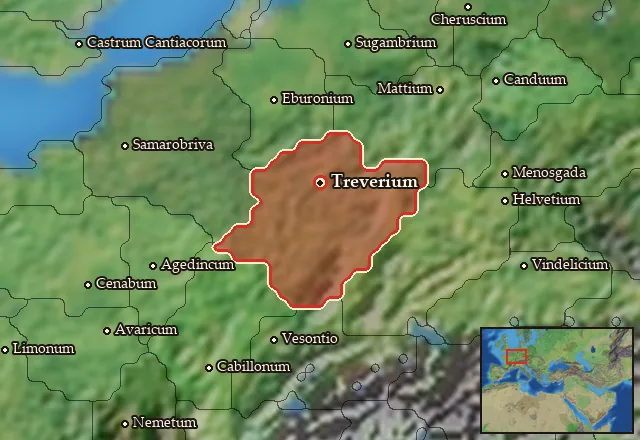 Map of Treveria and its neighbours
