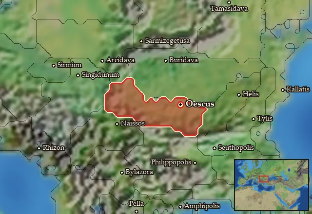 Map of Triballia and its neighbours