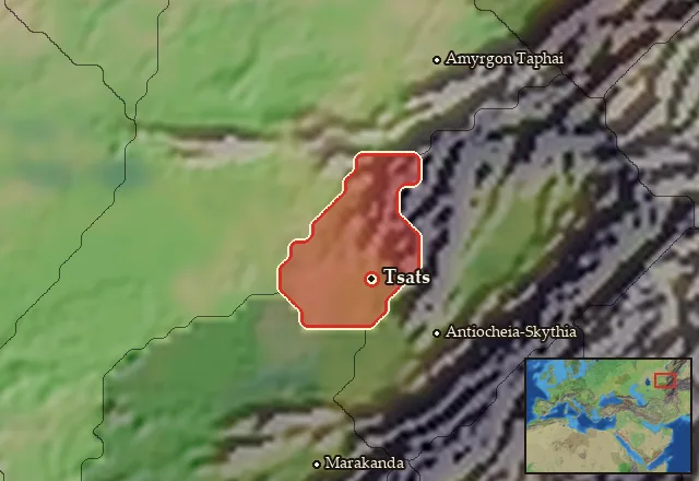 Map of Tsatsene and its neighbours