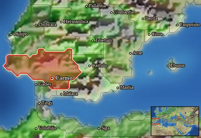 Map of Turdetania and its neighbours