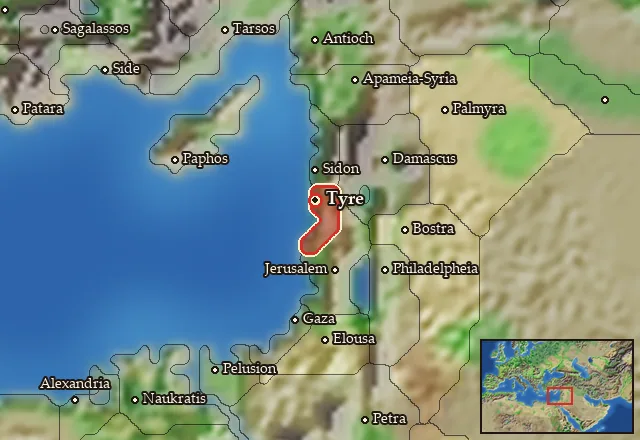 Map of Tyria and its neighbours