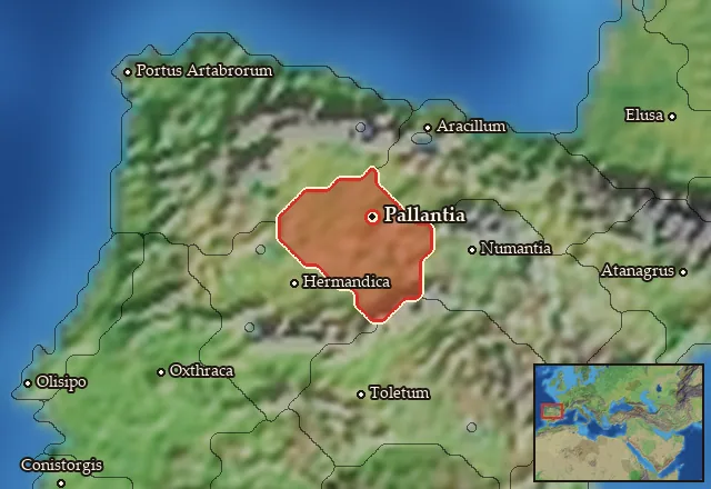 Map of Vaccaea and its neighbours