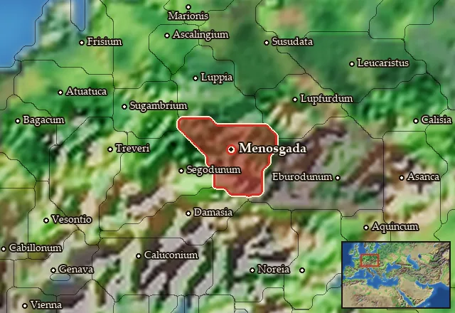 Map of Volcaea and its neighbours