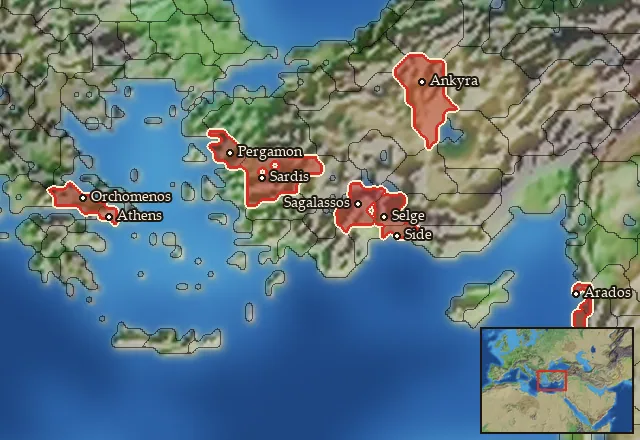 Where Mercenary Pisidian Javelinmen can be hired