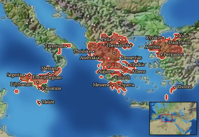 Where Mercenary Tarantine Cavalry can be hired