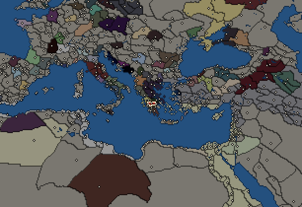 Starting territory of Achaean League, with its neighbours