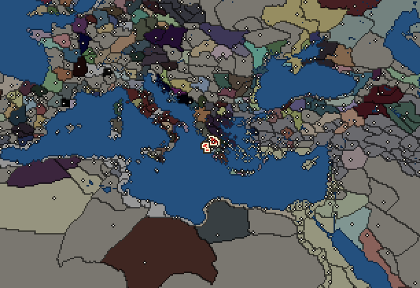 Starting territory of Aetolian League, with its neighbours