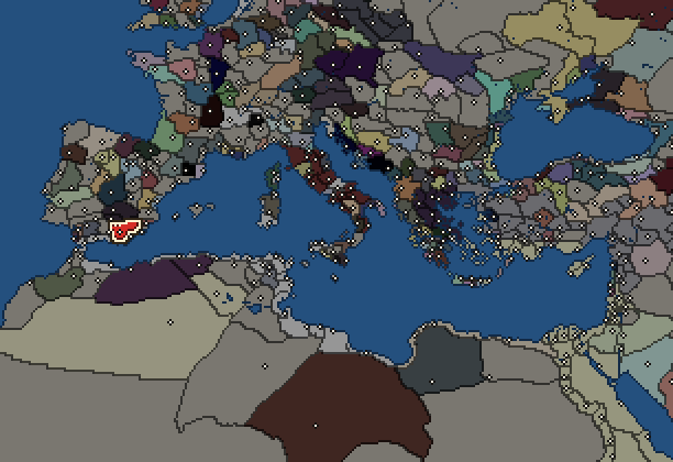 Starting territory of Basti, with its neighbours