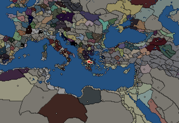 Starting territory of Boeotians, with its neighbours