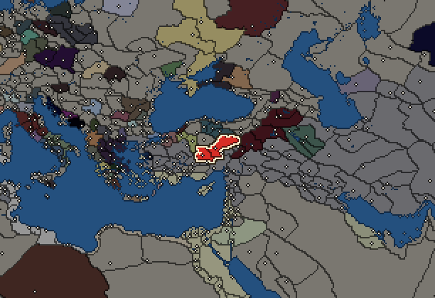 Starting territory of Cappadocia, with its neighbours