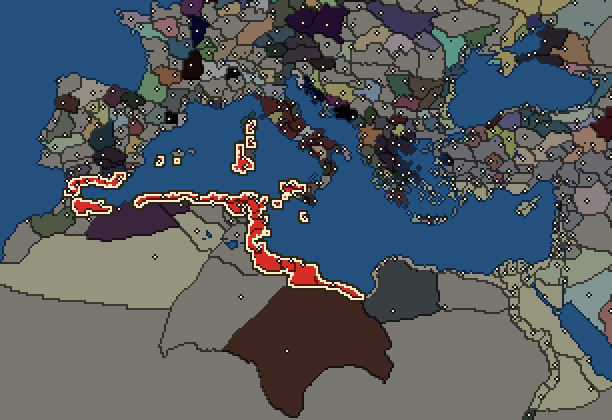 Starting territory of Carthage, with its neighbours