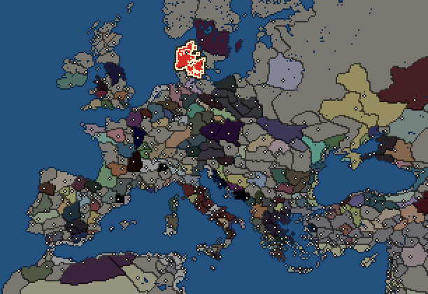 Starting territory of Cimbri, with its neighbours