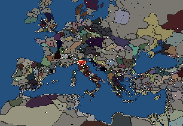 Starting territory of Cisalpine Boii, with its neighbours