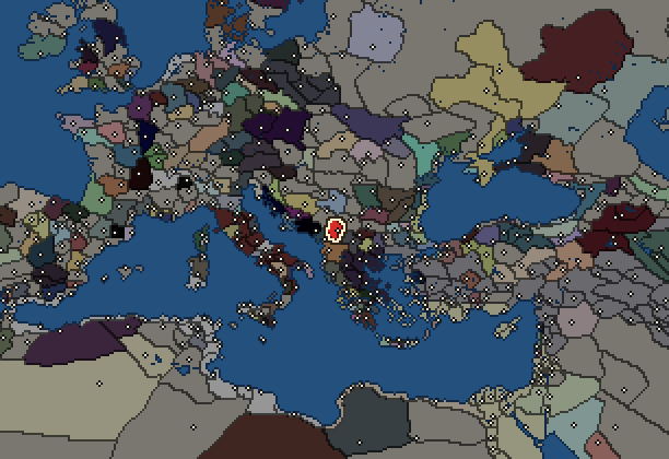 Starting territory of Dardania, with its neighbours