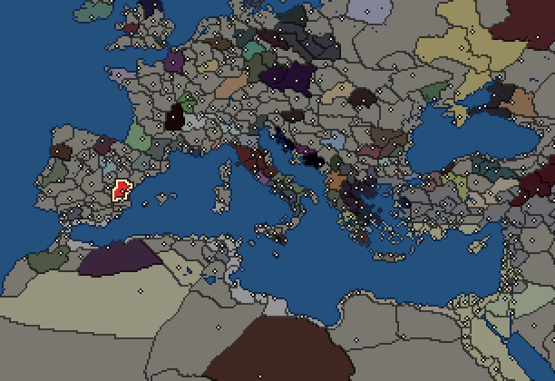 Starting territory of Edeta, with its neighbours