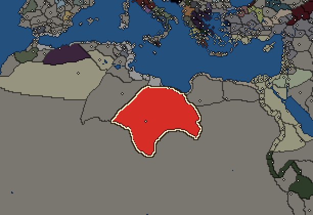 Starting territory of Garamantes, with its neighbours
