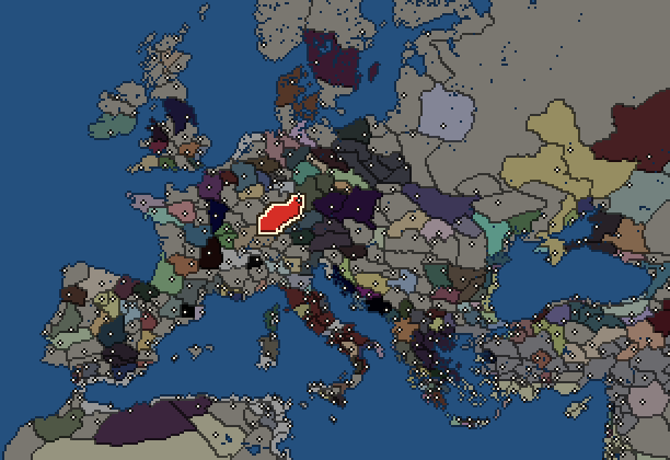 Starting territory of Helvetii, with its neighbours