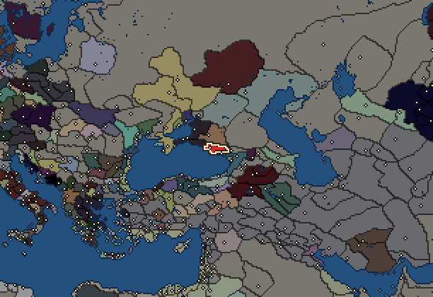 Starting territory of Heniochi, with its neighbours
