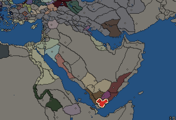 Starting territory of Himyar, with its neighbours