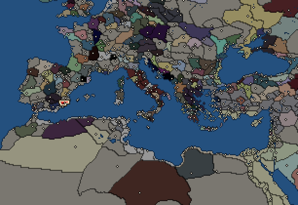 Starting territory of Ilici, with its neighbours