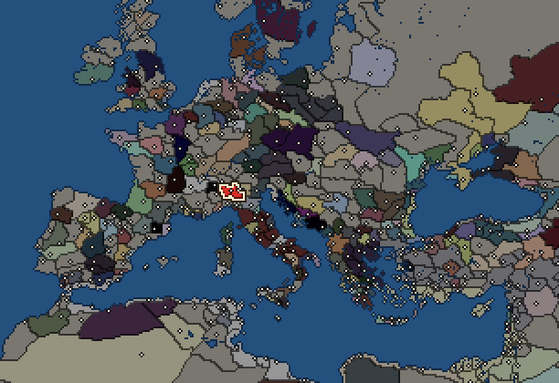 Starting territory of Insubres, with its neighbours