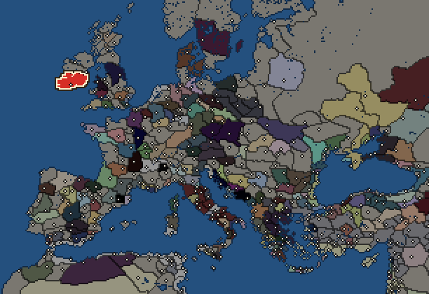 Starting territory of Iverni, with its neighbours