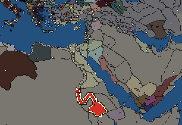 Starting territory of Kush, with its neighbours