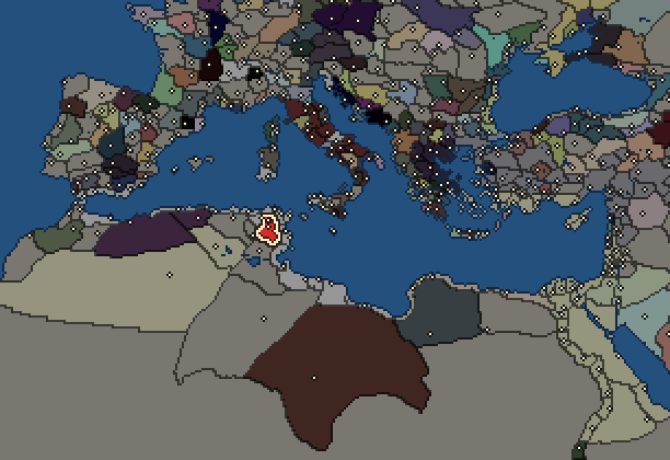 Starting territory of Massylii, with its neighbours