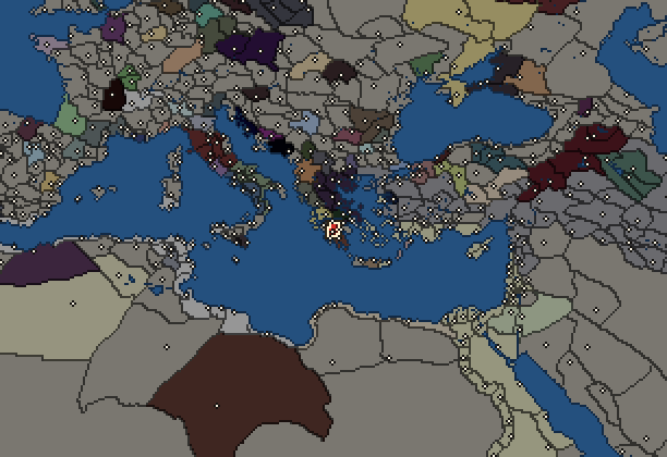 Starting territory of Megalopolis, with its neighbours