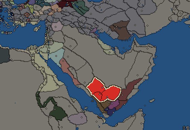 Starting territory of Minaeans, with its neighbours
