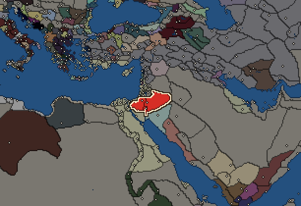 Starting territory of Nabataea, with its neighbours