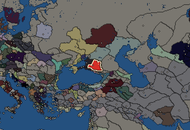Starting territory of Siraces, with its neighbours