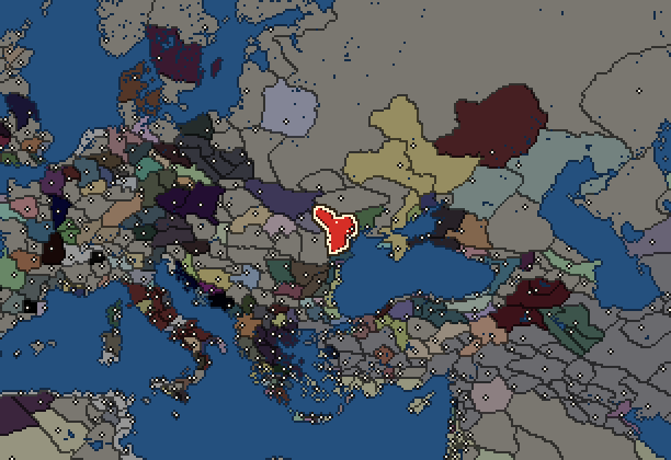 Starting territory of Tyragetae, with its neighbours