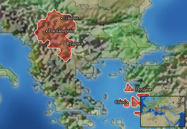 Regions of the Ionia mercenary pool