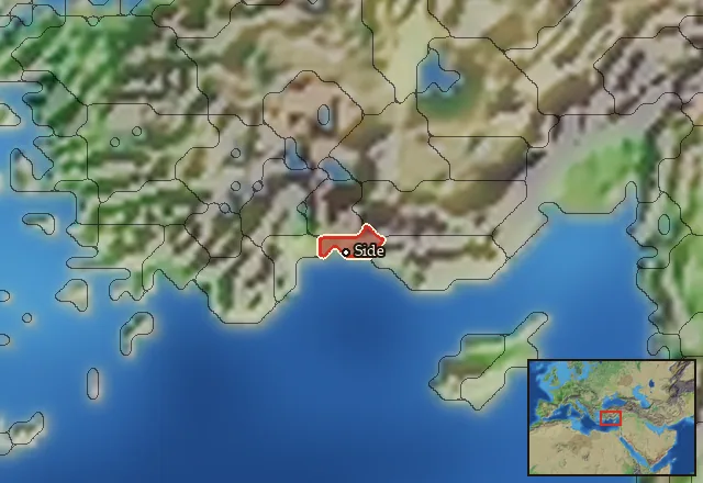 Regions of the Pamphylia mercenary pool