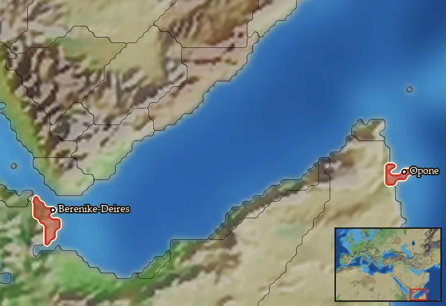 Regions of the Sabaean Africa mercenary pool