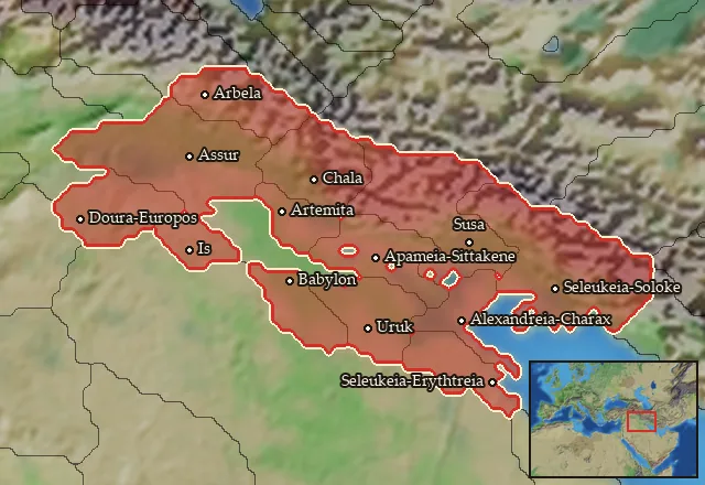 Regions of the Mesopotamia mercenary pool